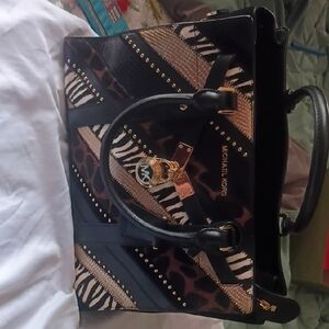 Michael Kors Multicolor Animal Print Tote